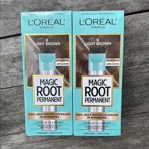 L'Oreal Magic Root Permanent Light Brown Hair Color (2 boxes)